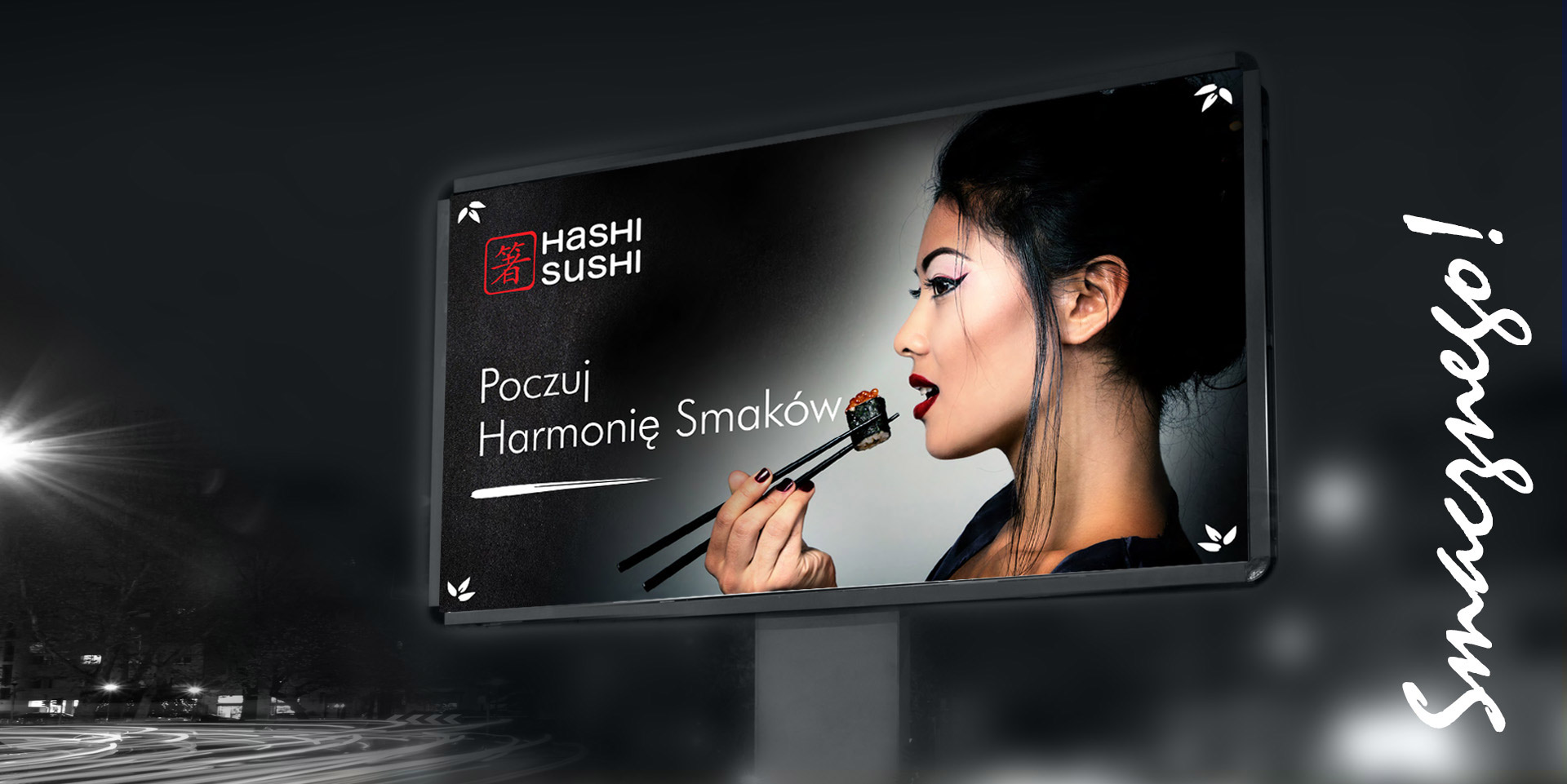 Hashi Sushi, identyfikacja wizualna, komunikacja reklamowa, projekt graficzny, key visual, kreacja