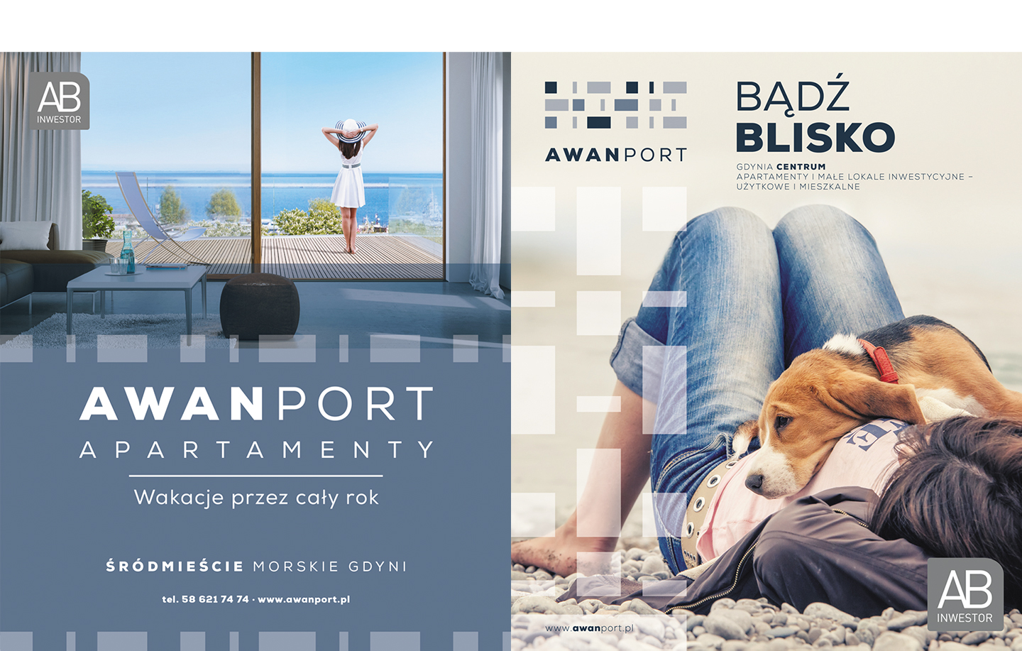 Awanport, AB Inwestor, Gdynia, logo, inwestycja apartamentowa, identyfikacja wizualna, kreacja, key visual, folder reklamowy
